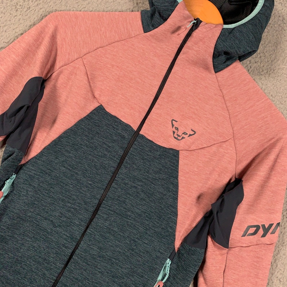 Dynafit Radical Polartec Hooded Jacket Womens Medium M Pink Teal Full Zip Ski